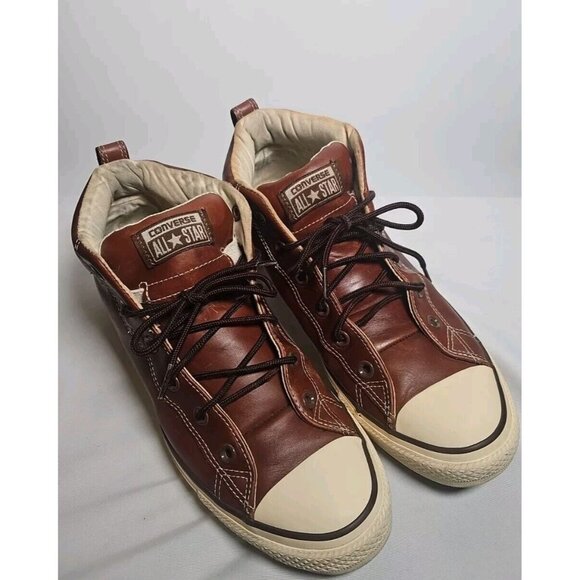 Converse Shoes Converse All Star Chuck Taylor Brown Leather Mens 95 Shoes 3642c Exc Poshmark